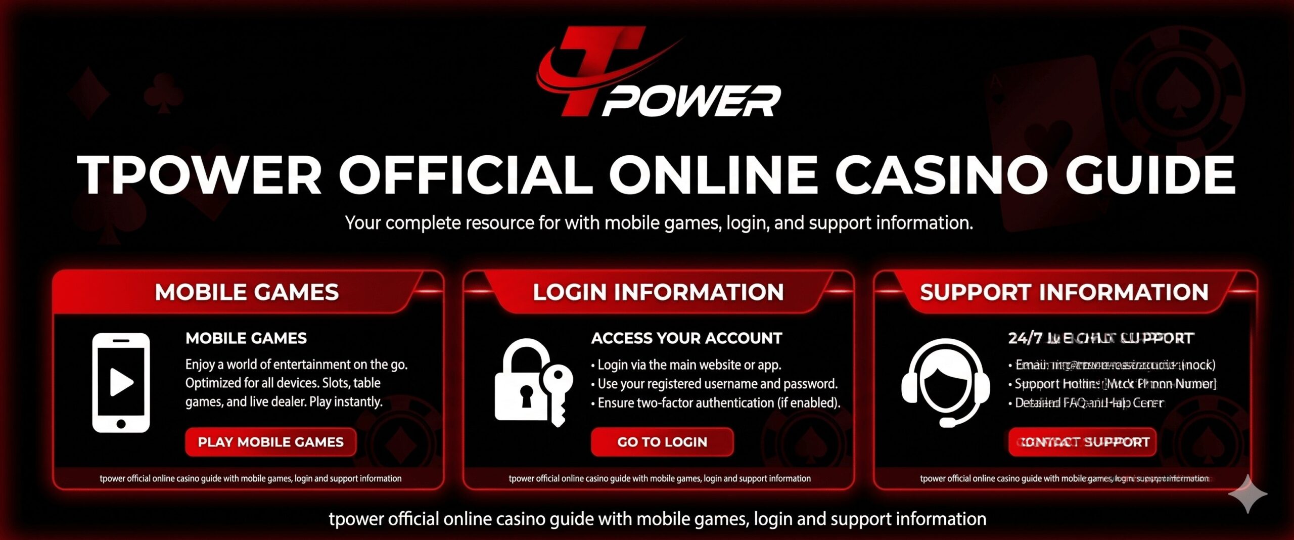 tpower official online casino guide with mobile games, login and support information